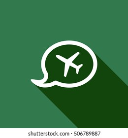 Aircraft icon. Flat design.