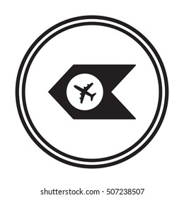 Aircraft icon. Flat design.