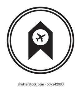 Aircraft icon. Flat design.