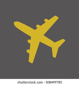 Aircraft icon. Flat design.