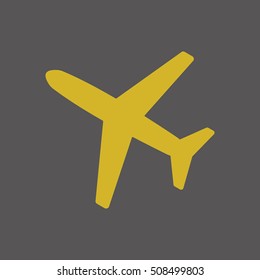 Aircraft icon. Flat design.