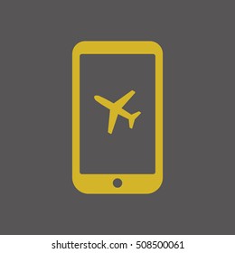 Aircraft icon. Flat design.