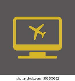 Aircraft icon. Flat design.
