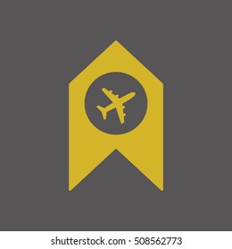 Aircraft icon. Flat design.