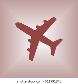 Aircraft icon. Flat design.