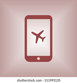 Aircraft icon. Flat design.