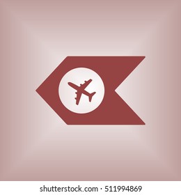 Aircraft icon. Flat design.