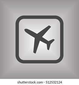 Aircraft icon. Flat design.