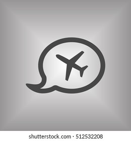 Aircraft icon. Flat design.