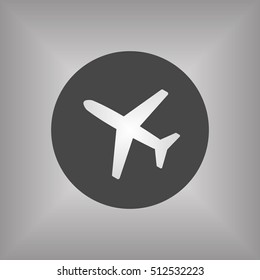 Aircraft icon. Flat design.
