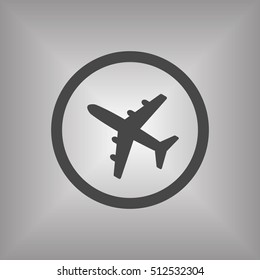 Aircraft icon. Flat design.