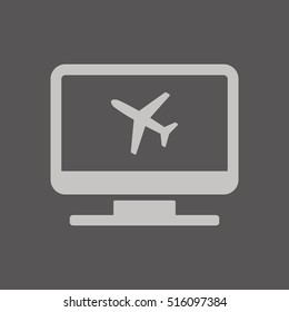 Aircraft icon. Flat design.