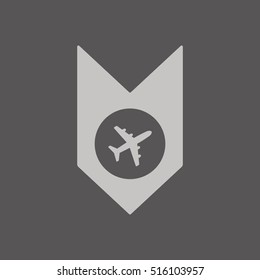 Aircraft icon. Flat design.