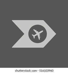 Aircraft icon. Flat design.