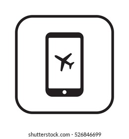 Aircraft icon. Flat design.