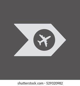 Aircraft icon. Flat design.