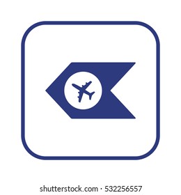 Aircraft icon. Flat design.