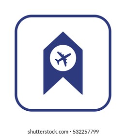 Aircraft icon. Flat design.