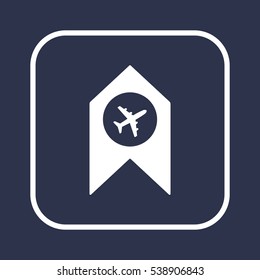 Aircraft icon. Flat design.