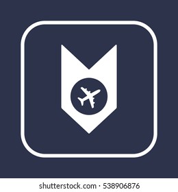 Aircraft icon. Flat design.
