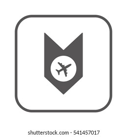 Aircraft icon. Flat design.