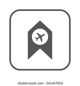 Aircraft icon. Flat design.