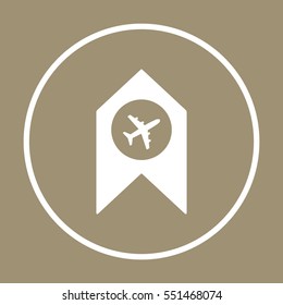 Aircraft icon. Flat design.