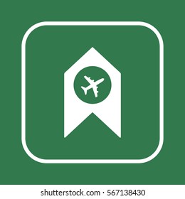 Aircraft icon. Flat design.