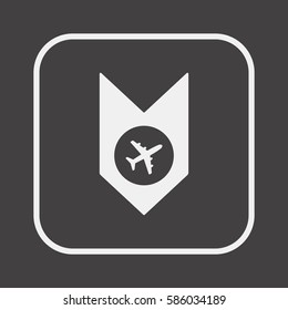 Aircraft icon. Flat design.