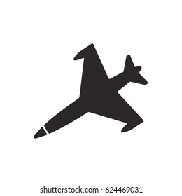 Aircraft icon. Flat design.