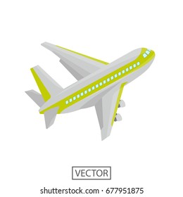 Aircraft icon in flat design. Simple icon isolated on white background. Vector illustration. Symbol for your web site design, logo, app, UI. Vector illustration, EPS
