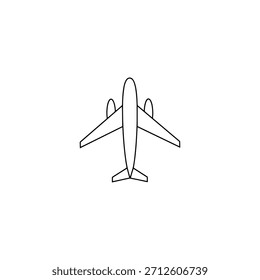 Diseño de Vector plano de icono de avión.
