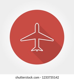 Aircraft icon. Flat vector illustration.