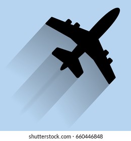 Aircraft icon. Flat vector illustration.