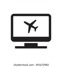 Aircraft    icon,  isolated. Flat  design.