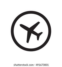 Aircraft    icon,  isolated. Flat  design.