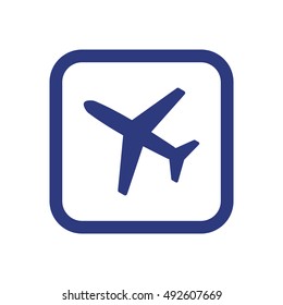 Aircraft    icon,  isolated. Flat  design.