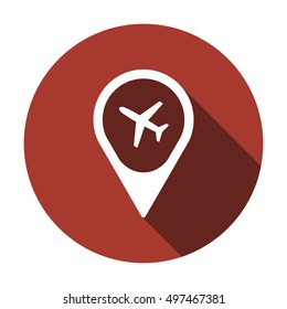 Aircraft    icon,  isolated. Flat  design.
