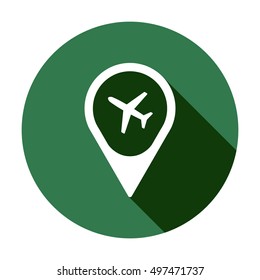 Aircraft    icon,  isolated. Flat  design.