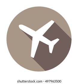 Aircraft    icon,  isolated. Flat  design.