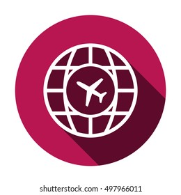 Aircraft    icon,  isolated. Flat  design.