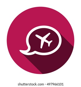 Aircraft    icon,  isolated. Flat  design.