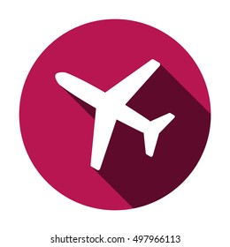 Aircraft    icon,  isolated. Flat  design.