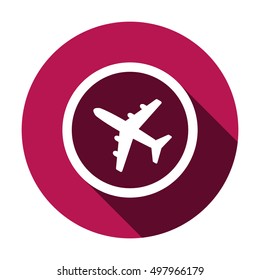 Aircraft    icon,  isolated. Flat  design.