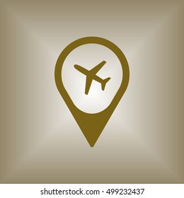 Aircraft    icon,  isolated. Flat  design.