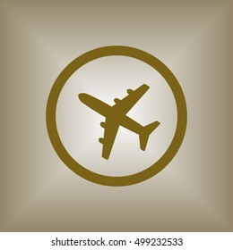 Aircraft    icon,  isolated. Flat  design.