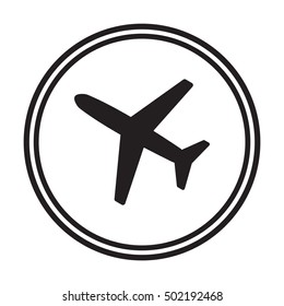 Aircraft    icon,  isolated. Flat  design.
