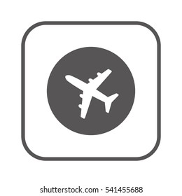 Aircraft  icon,  isolated. Flat  design.