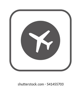 Aircraft  icon,  isolated. Flat  design.