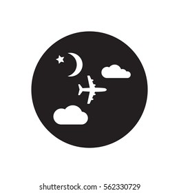 Aircraft  icon,  isolated. Flat  design.